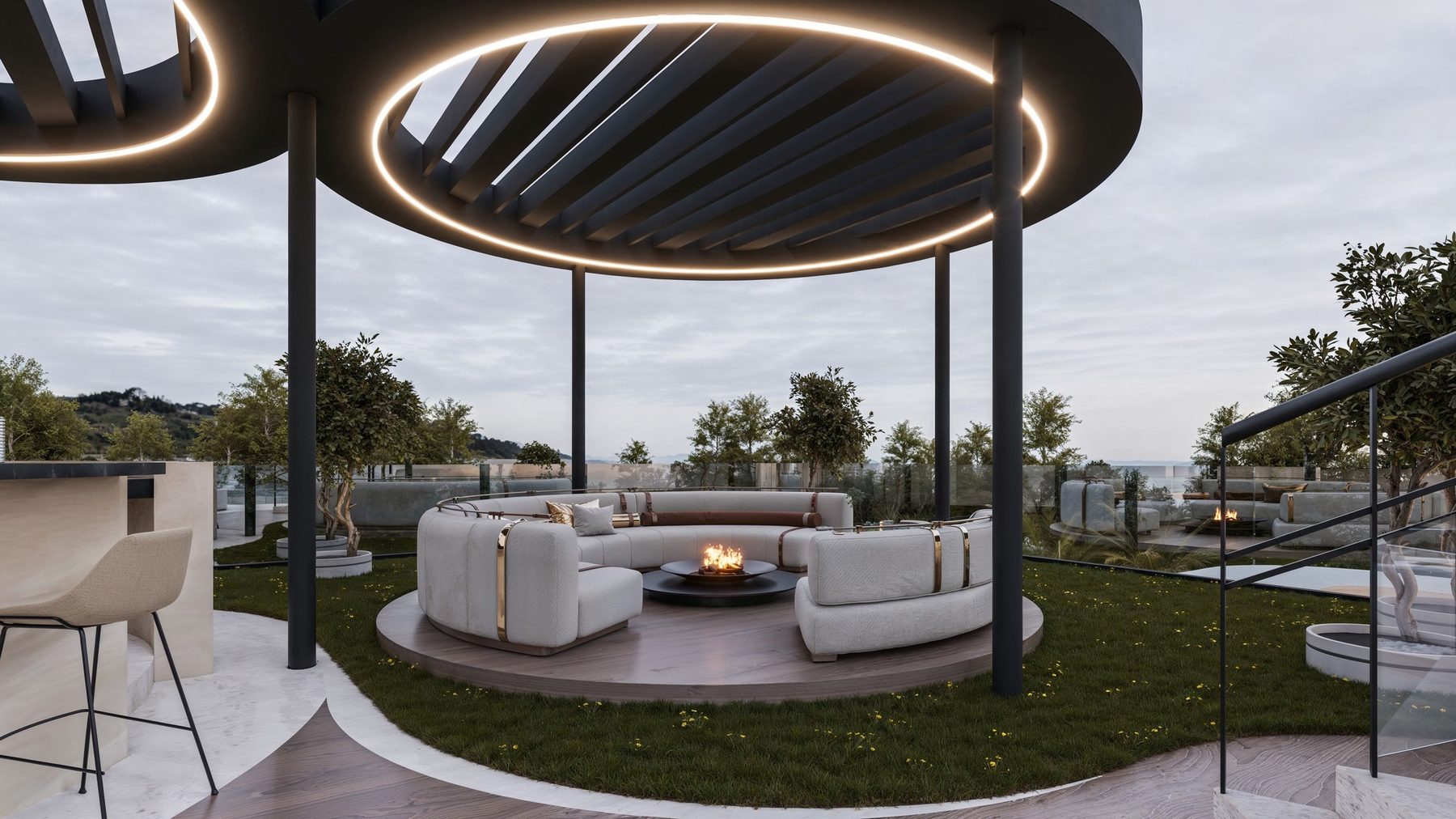 RPM Rooftop Lounge, coastal penthouse terrace