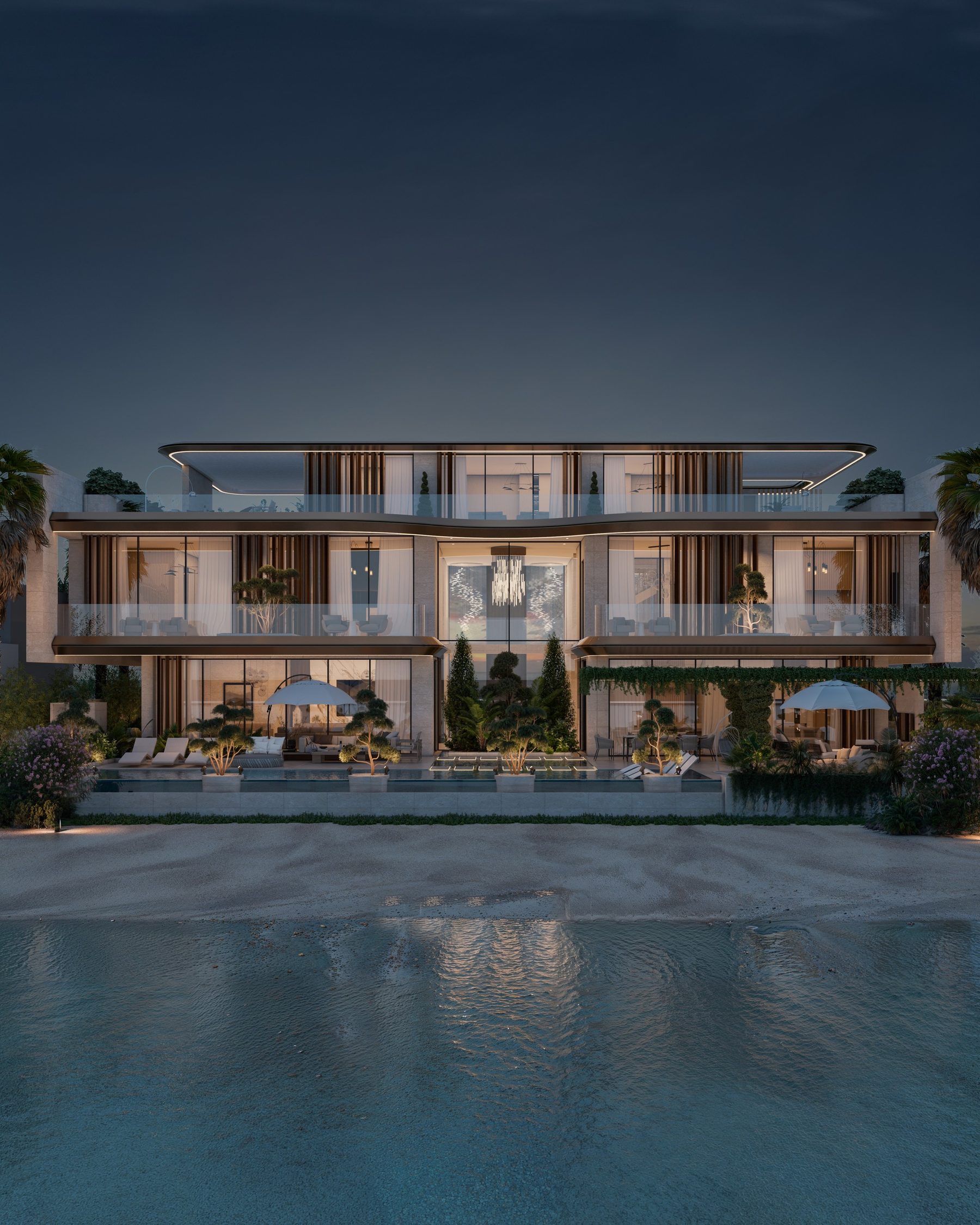 Beachfront villa visualization by 3DVISUALS